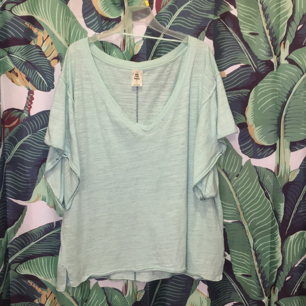 Seafoam Green Free People Oversize Tee